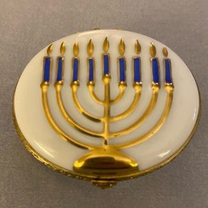 Vintage Hanukkah Menorah Limoges
